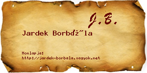 Jardek Borbála névjegykártya