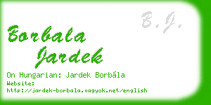 borbala jardek business card